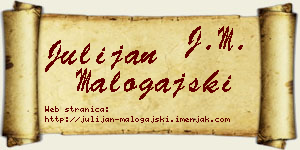 Julijan Malogajski vizit kartica